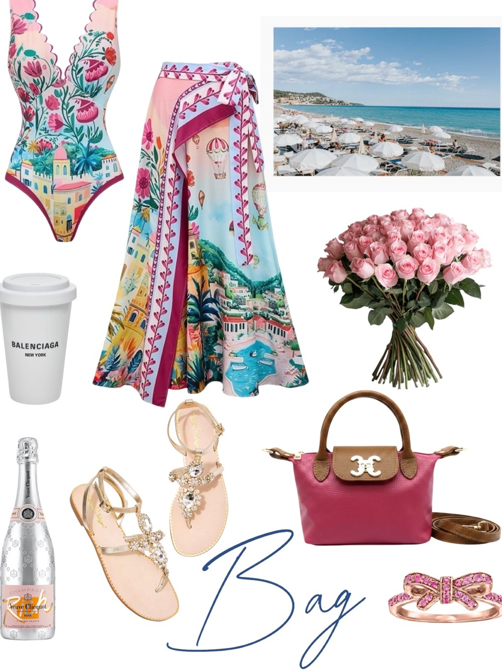 Pink Leather Top-Handle & Crossbody Mini Bag